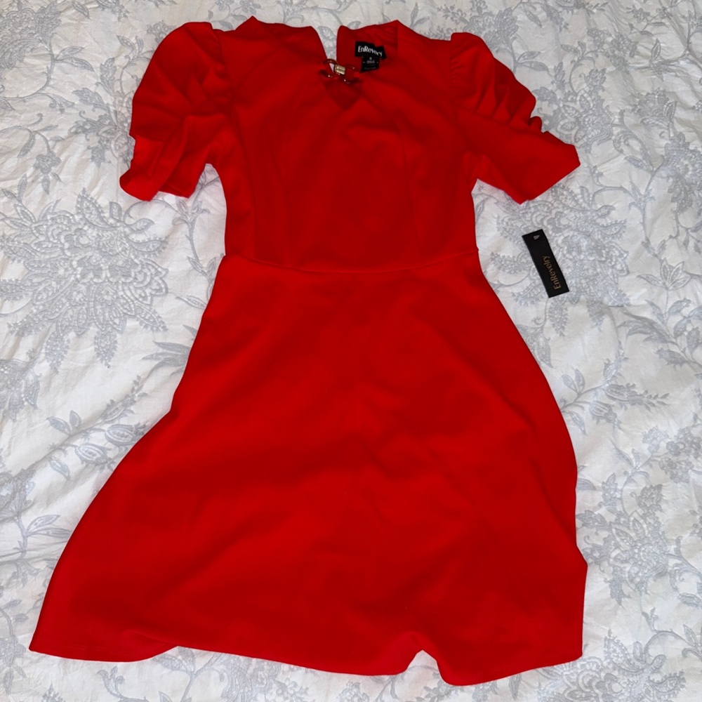 Revelry Red Puff Sleeve Sweetheart Mini Sundress